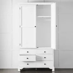 Roma Wardrobe - White -Home Furnishing Store 1117257422 p