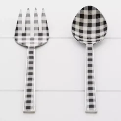 Gingham Salad Servers