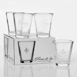 Fleur De Lys Tumbler 4 Pack -Home Furnishing Store 3040023 e